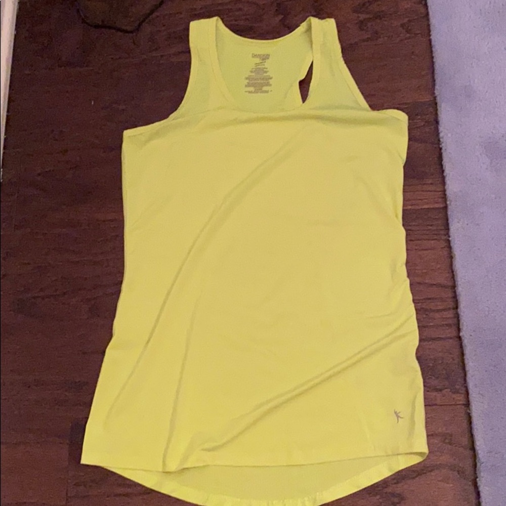 Yellow athletic tank top